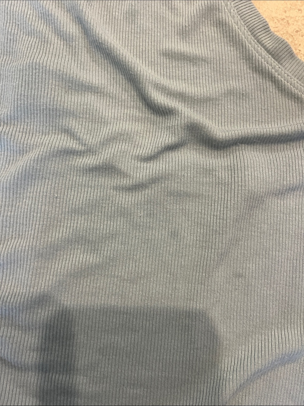 Athleta Pale Blue Ribbed Racerback Tank - Picture 3 of 3